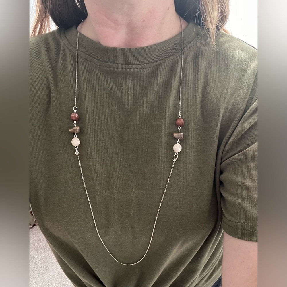 Silver Beaded Necklace